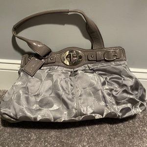 Coach silver purse